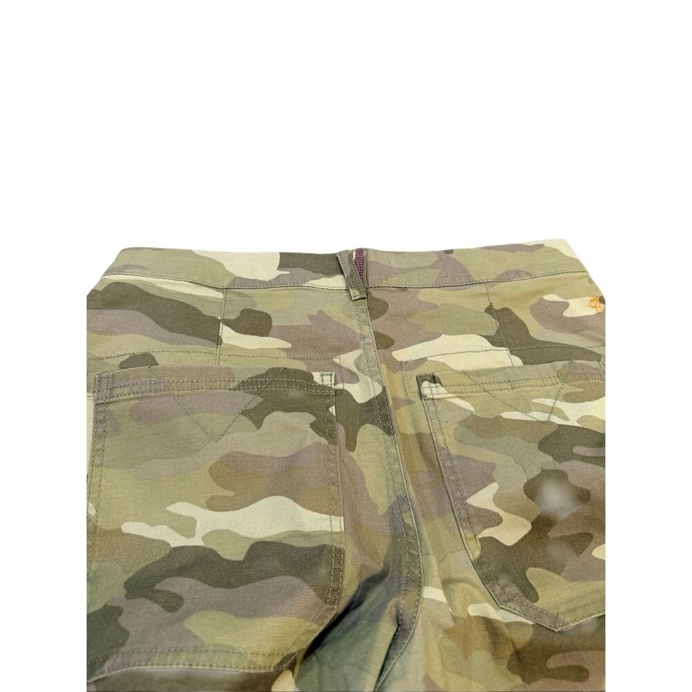 New Anthopologie X Pilco Women's Size 28 Green Camo Cropped Pants Button Fly - Picture 7 of 12
